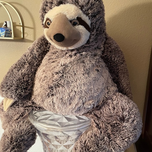 Plush JUMBO Sloth 36 Inch Fluffy Huge Sloth Plush Animal - Picture 2 of 14